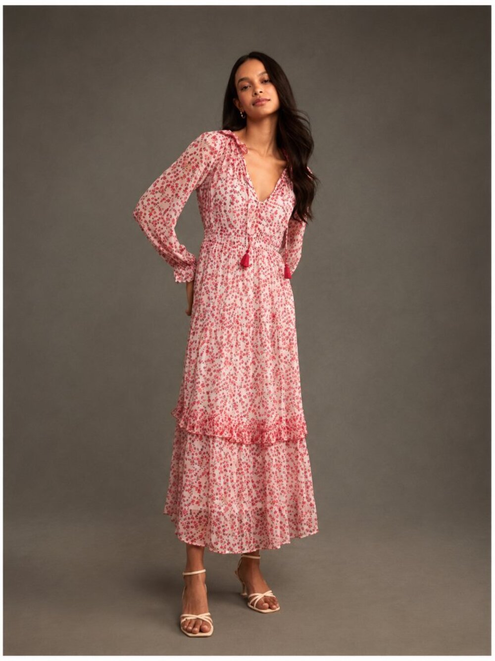 Marais Printed Chiffon Maxi Dress